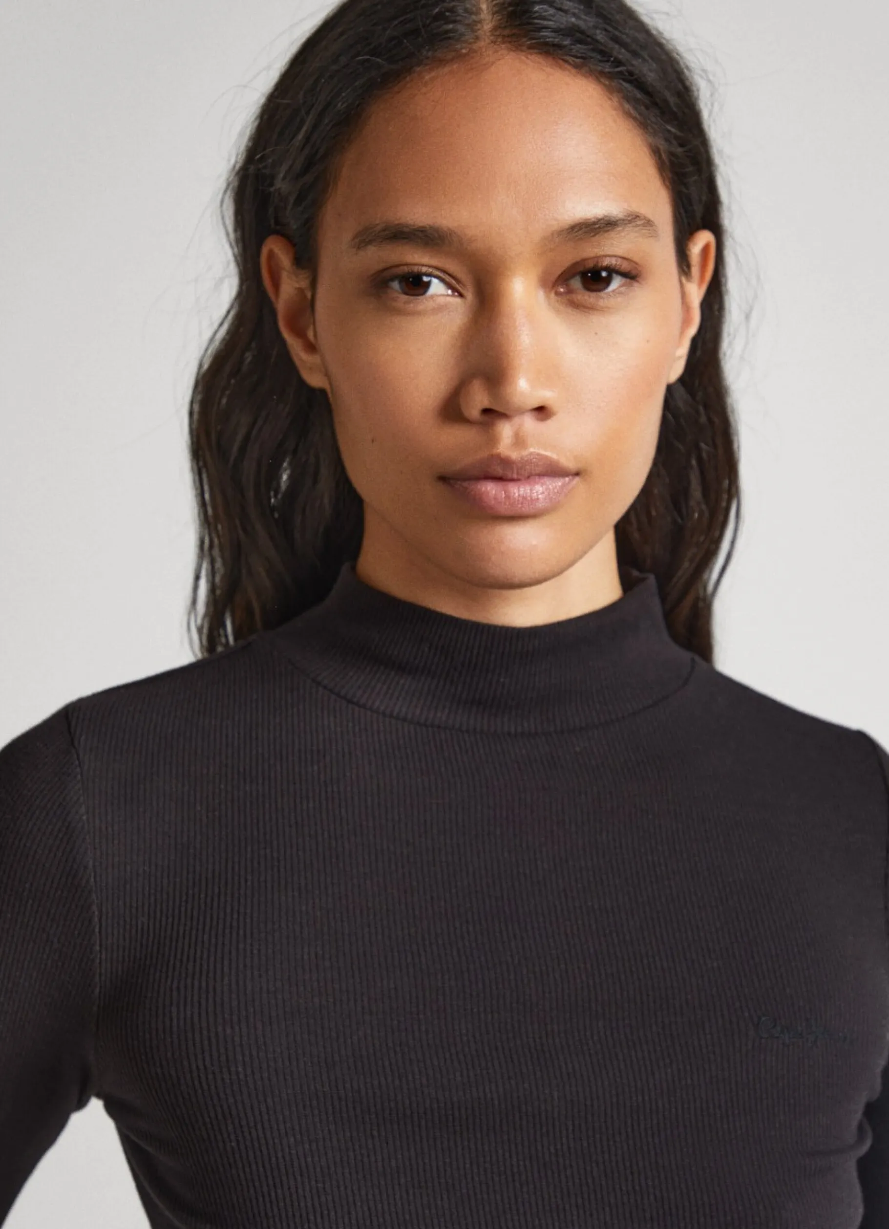 Women Pepe Jeans Ribbed Long-Sleeve T-Shirt