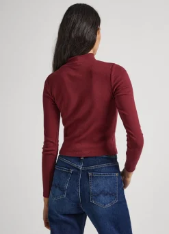 Women Pepe Jeans Ribbed Long-Sleeve T-Shirt