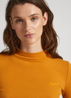 Women Pepe Jeans Ribbed Long-Sleeve T-Shirt