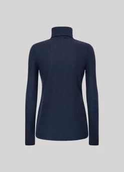 Women Pepe Jeans Ribbed Turtleneck Long Sleeve T-Shirt