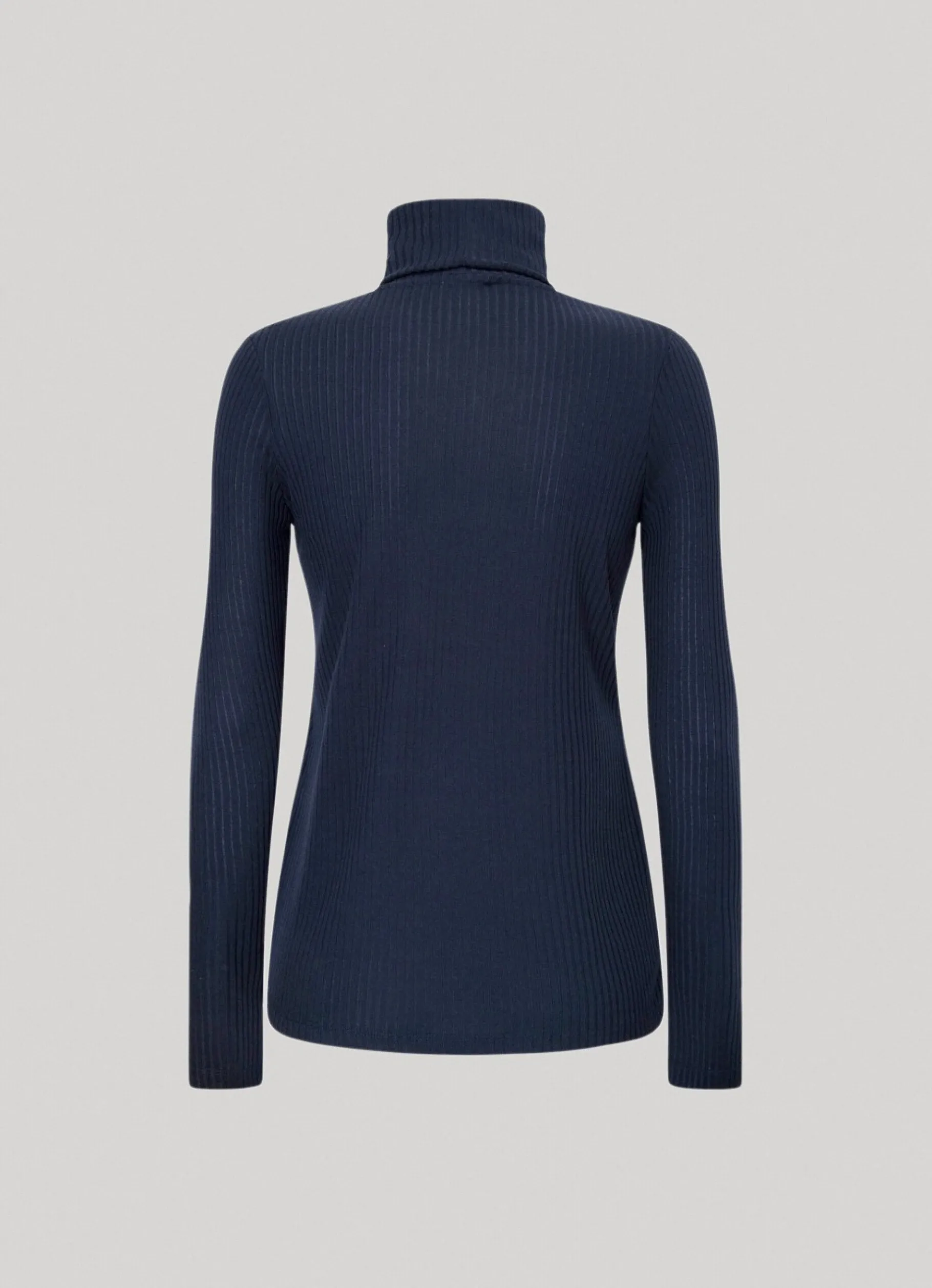 Women Pepe Jeans Ribbed Turtleneck Long Sleeve T-Shirt