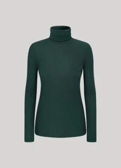 Women Pepe Jeans Ribbed Turtleneck Long Sleeve T-Shirt