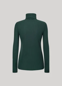 Women Pepe Jeans Ribbed Turtleneck Long Sleeve T-Shirt