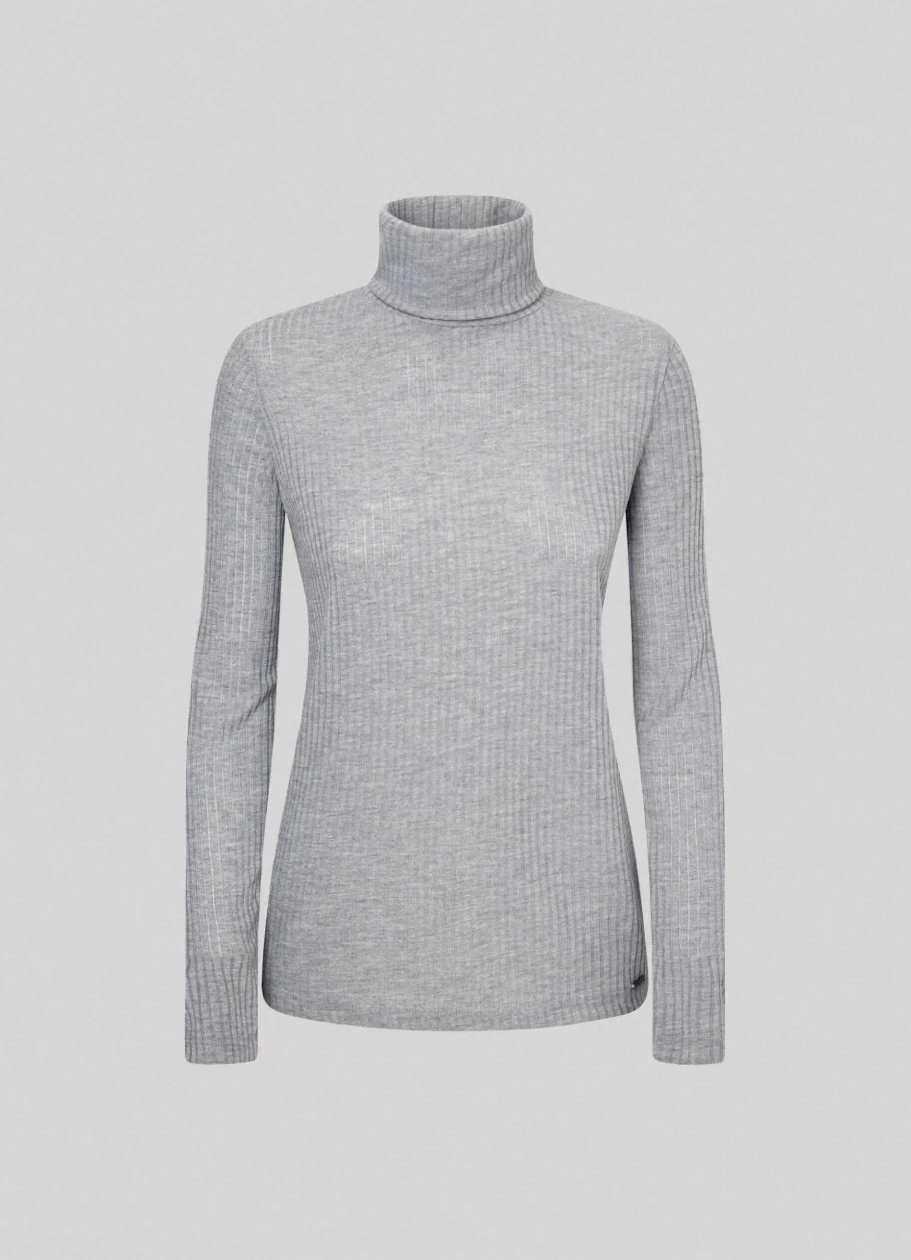 Women Pepe Jeans Ribbed Turtleneck Long Sleeve T-Shirt