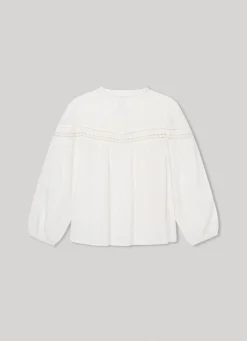 Girl Pepe Jeans Romantic Cotton Dobby Blouse