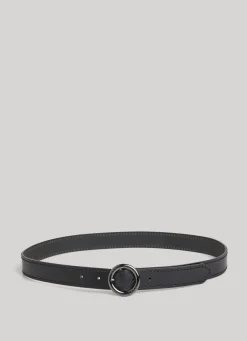 Women Pepe Jeans Round Buckle Leather Belt