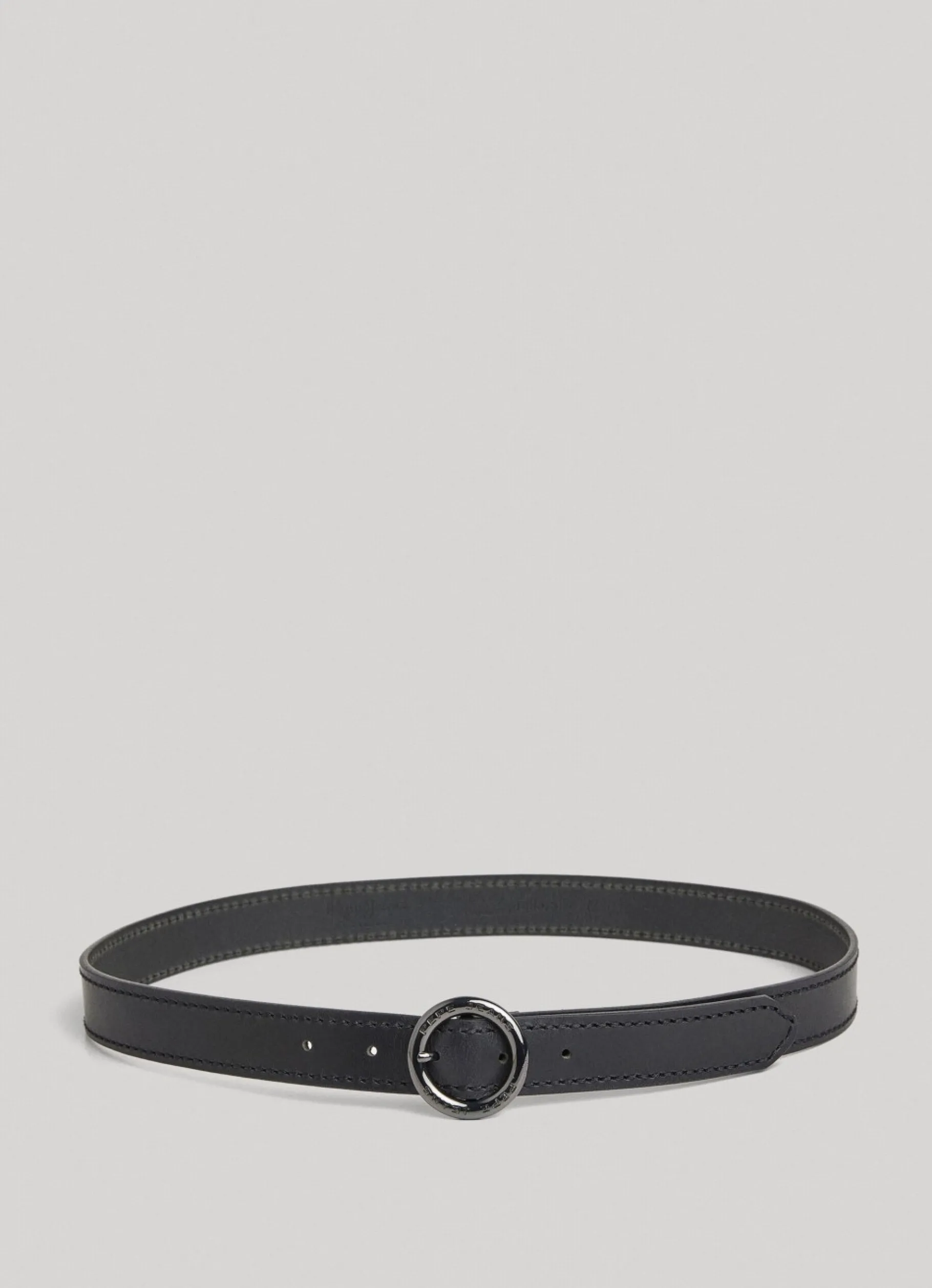 Women Pepe Jeans Round Buckle Leather Belt