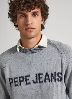 Men Pepe Jeans Round Neck Cotton Sweatshirt