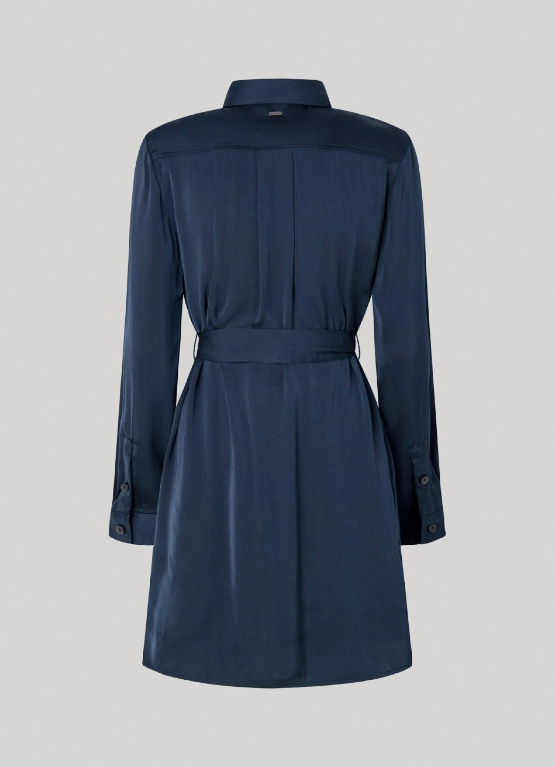 Women Pepe Jeans Satin Button-Up Dress