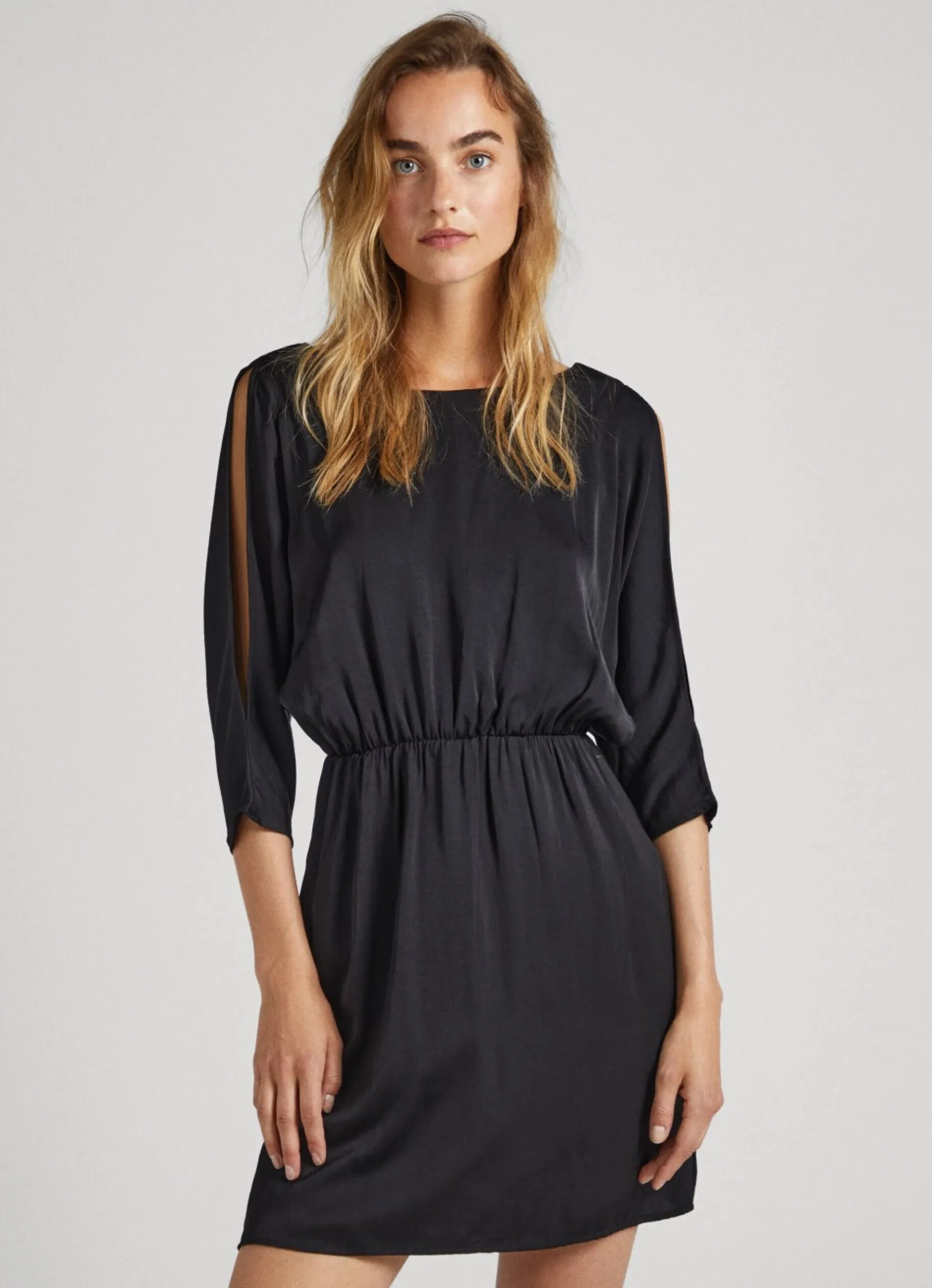 Women Pepe Jeans Satin Dress W/ Batwing Sleeves