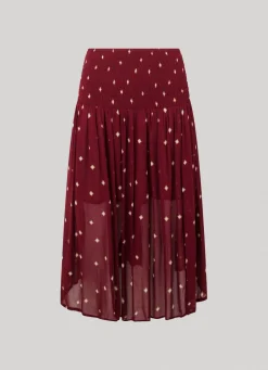 Women Pepe Jeans Semi-Transparent Fabric Skirt