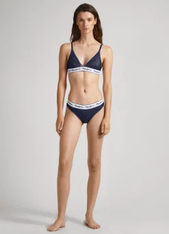 Women Pepe Jeans Semi-Transparent Mesh Bra