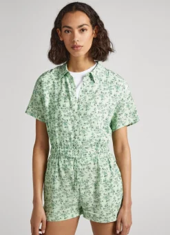 Women Pepe Jeans Short Floral Print Jumpsuit