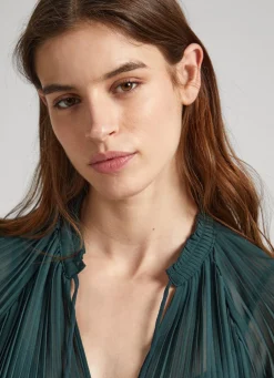 Women Pepe Jeans Short Semi-Sheer Dress