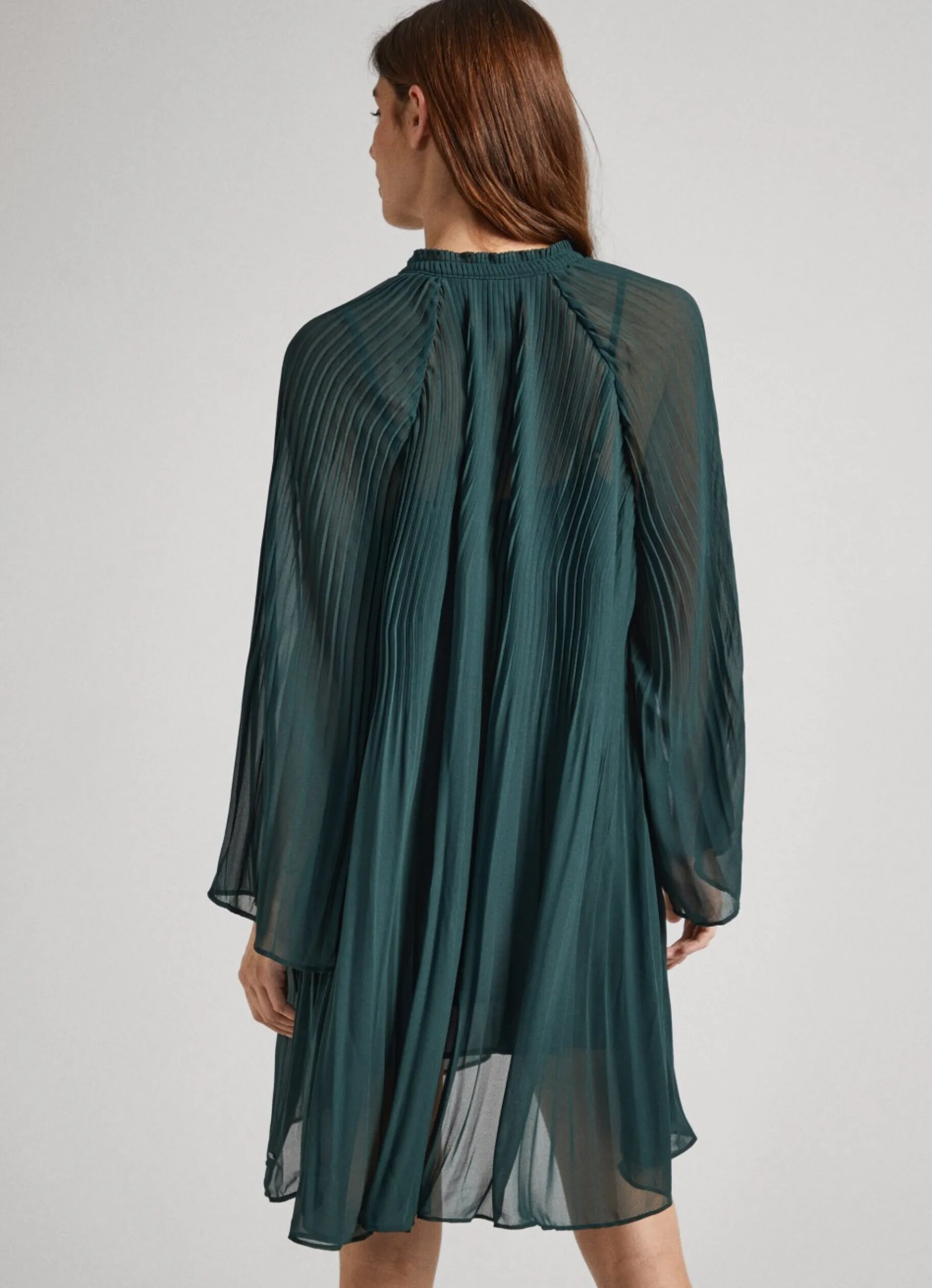 Women Pepe Jeans Short Semi-Sheer Dress