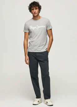 Men Pepe Jeans Short-Sleeved Cotton T-Shirt