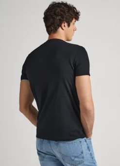 Men Pepe Jeans Short-Sleeved Cotton T-Shirt