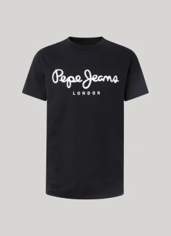 Men Pepe Jeans Short-Sleeved Cotton T-Shirt