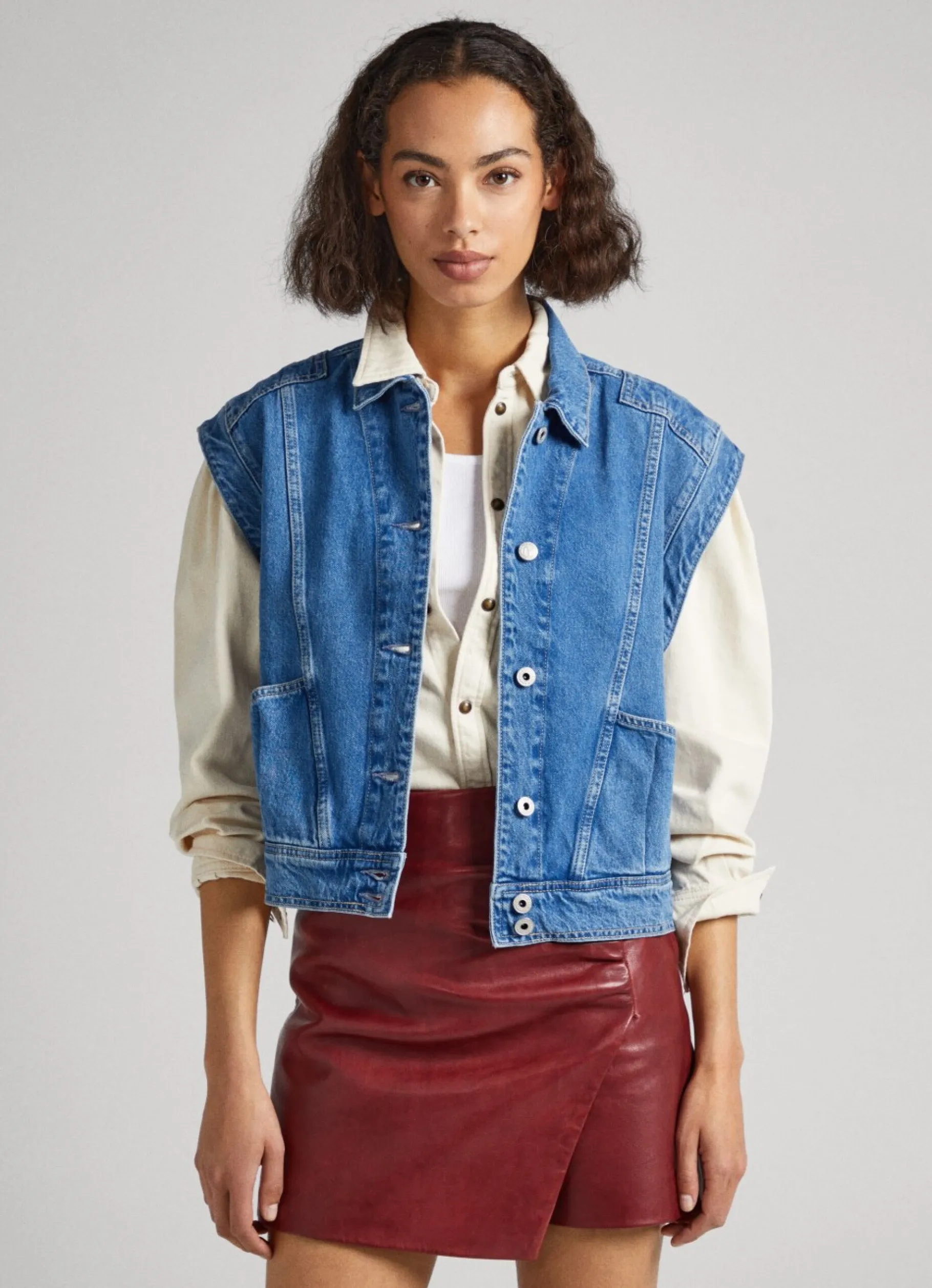 Women Pepe Jeans Sleeveless Jacket
