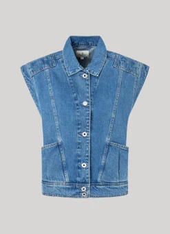 Women Pepe Jeans Sleeveless Jacket