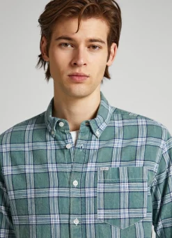 Men Pepe Jeans Slim Fit Check Shirt