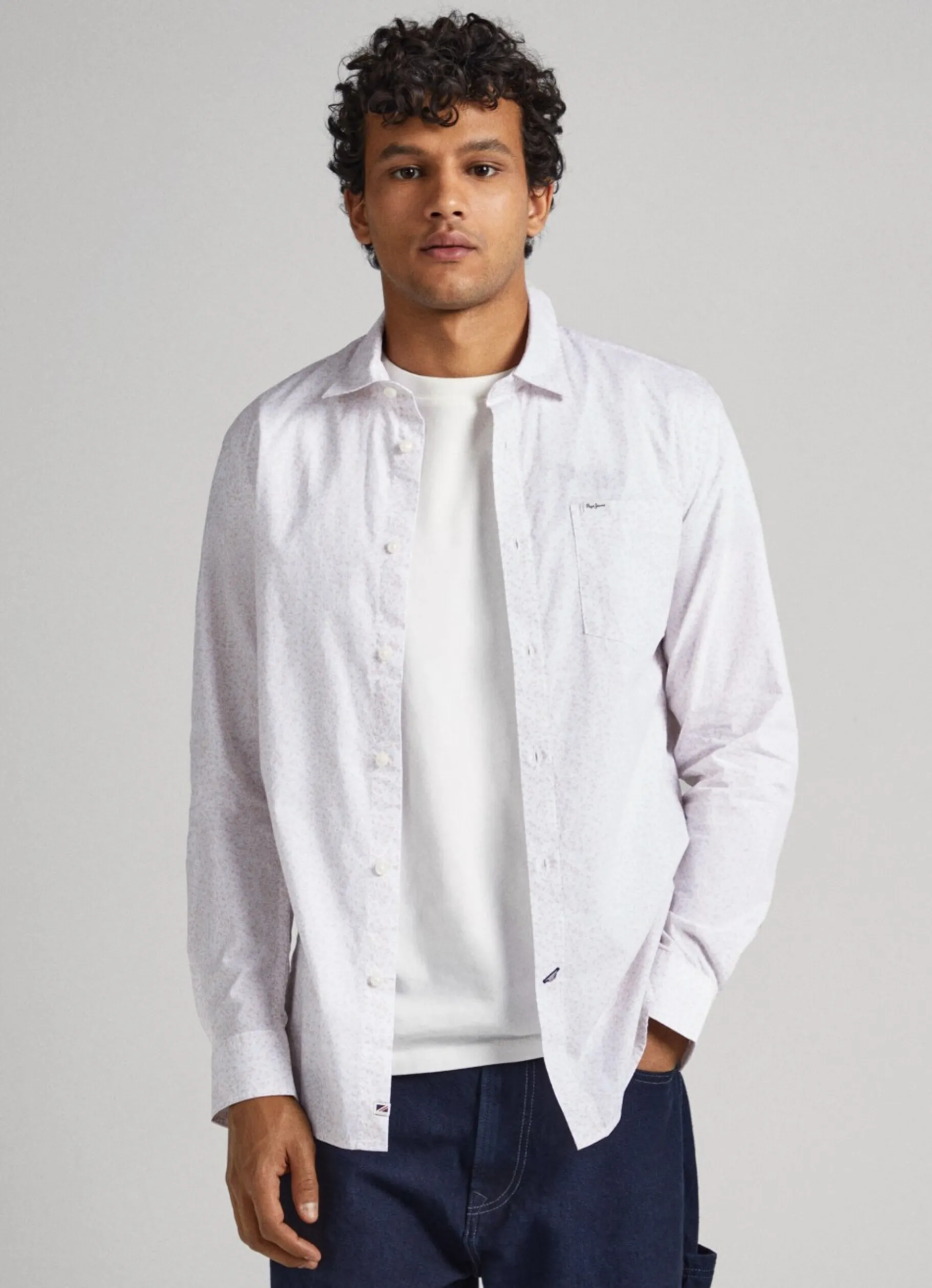 Men Pepe Jeans Slim Fit Floral Shirt