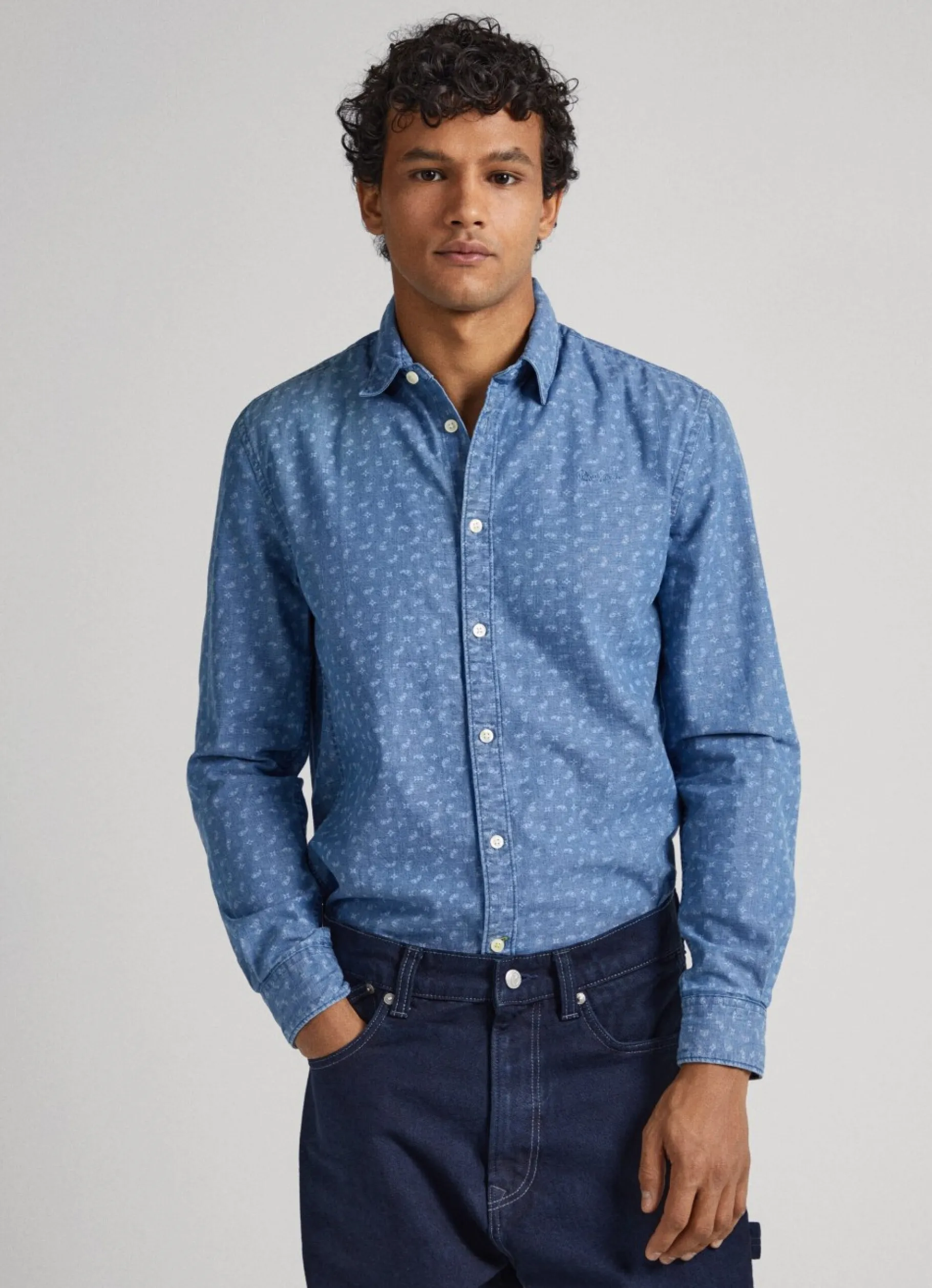 Men Pepe Jeans Slim Fit Paisley Print Shirt