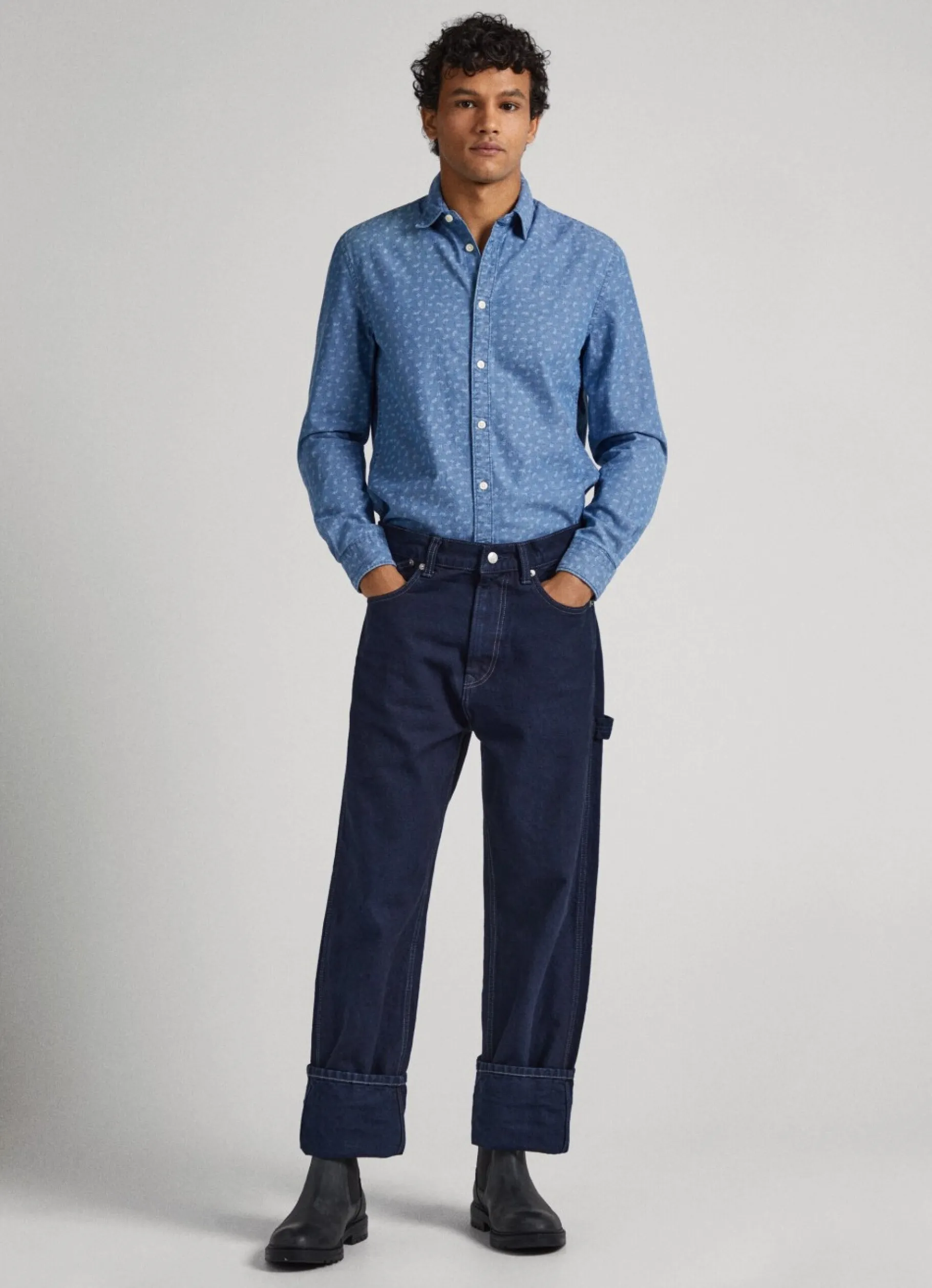 Men Pepe Jeans Slim Fit Paisley Print Shirt