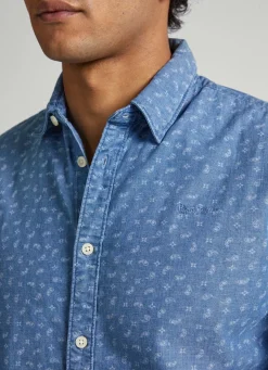 Men Pepe Jeans Slim Fit Paisley Print Shirt