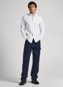 Men Pepe Jeans Slim Fit Poplin Shirt