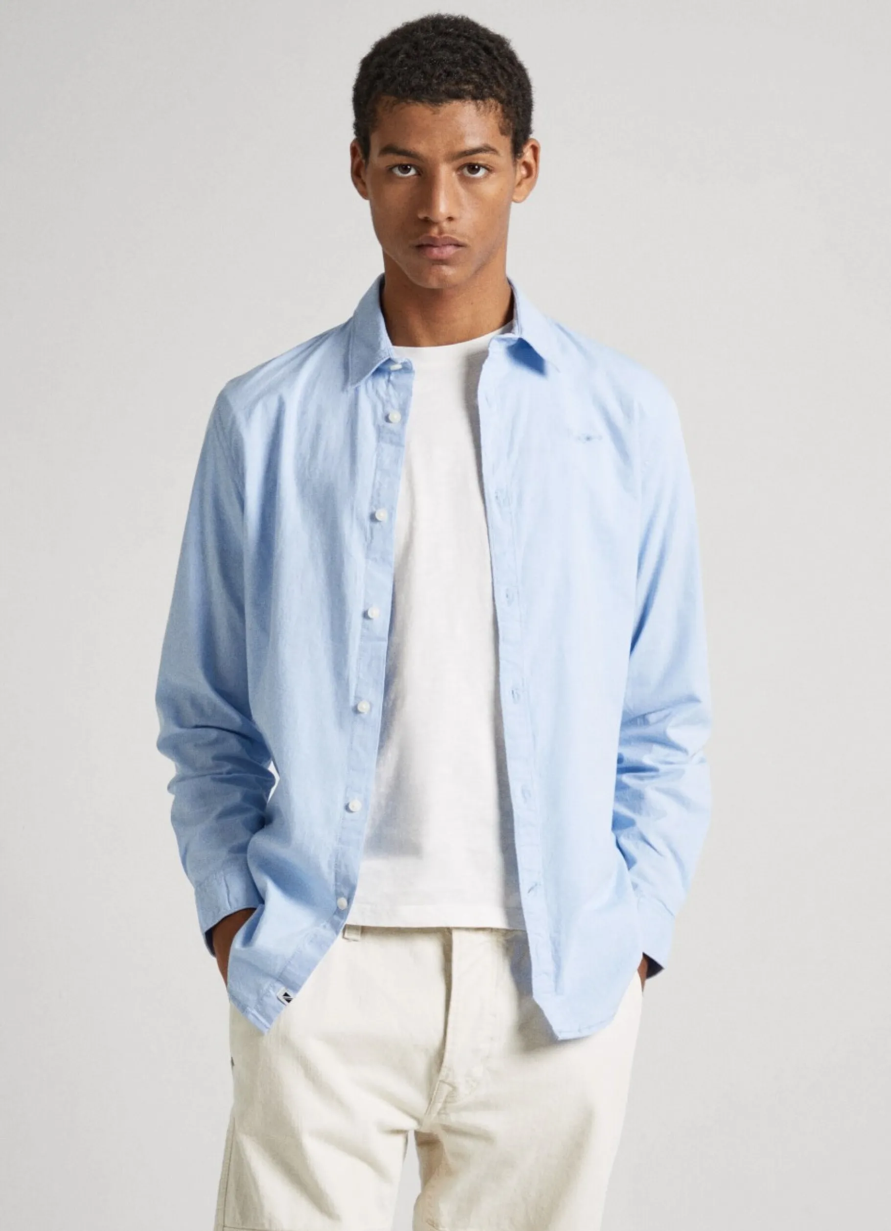 Men Pepe Jeans Slim Fit Poplin Shirt