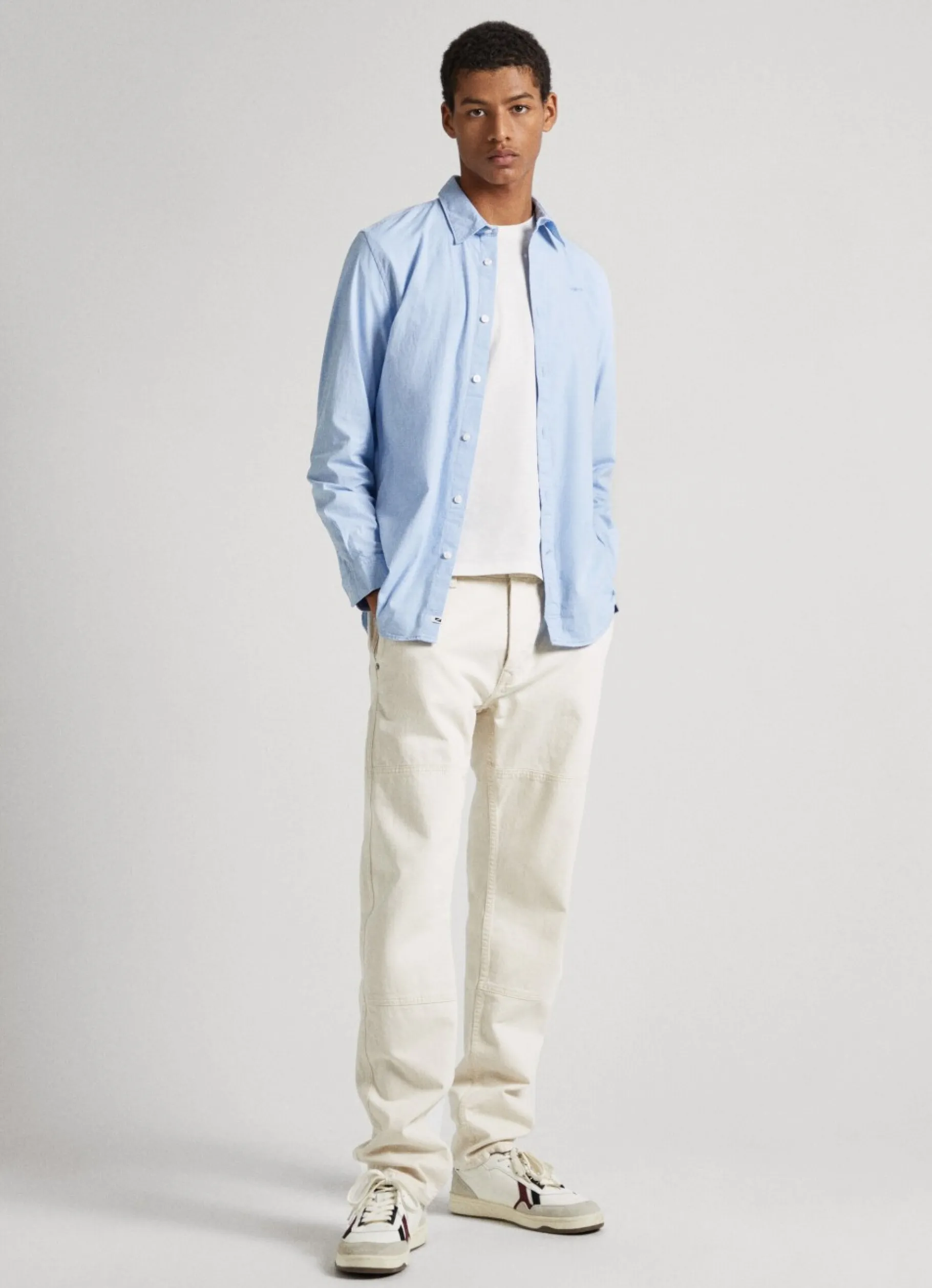 Men Pepe Jeans Slim Fit Poplin Shirt
