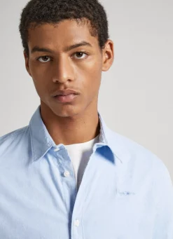Men Pepe Jeans Slim Fit Poplin Shirt