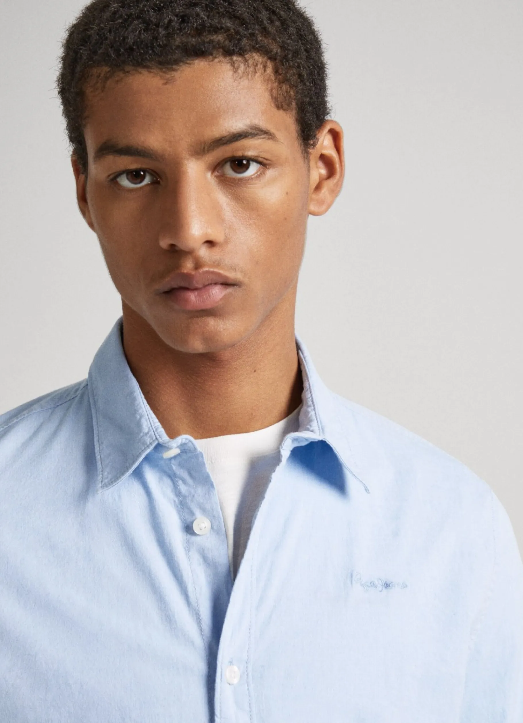 Men Pepe Jeans Slim Fit Poplin Shirt