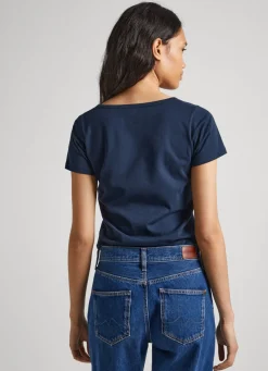 Women Pepe Jeans Slim Fit V-Neck T-Shirt