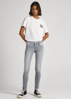 Women Pepe Jeans Soho Skinny Fit Mid-Rise Jeans