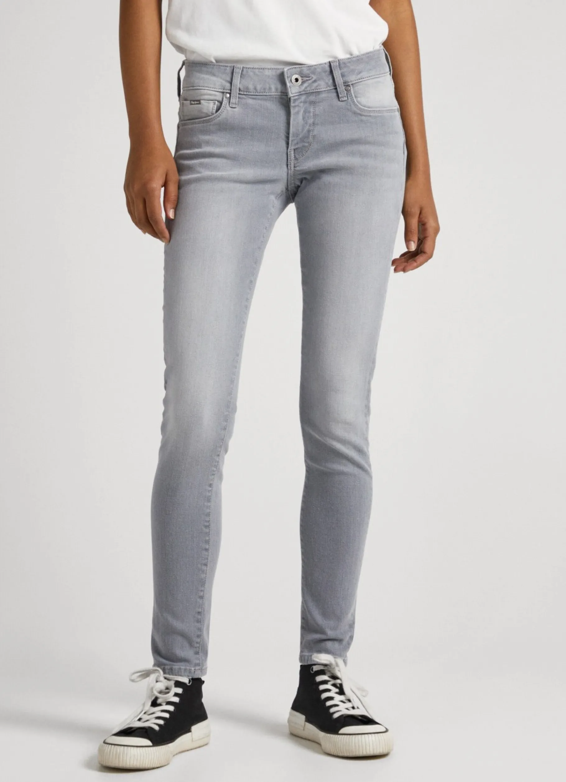 Women Pepe Jeans Soho Skinny Fit Mid-Rise Jeans
