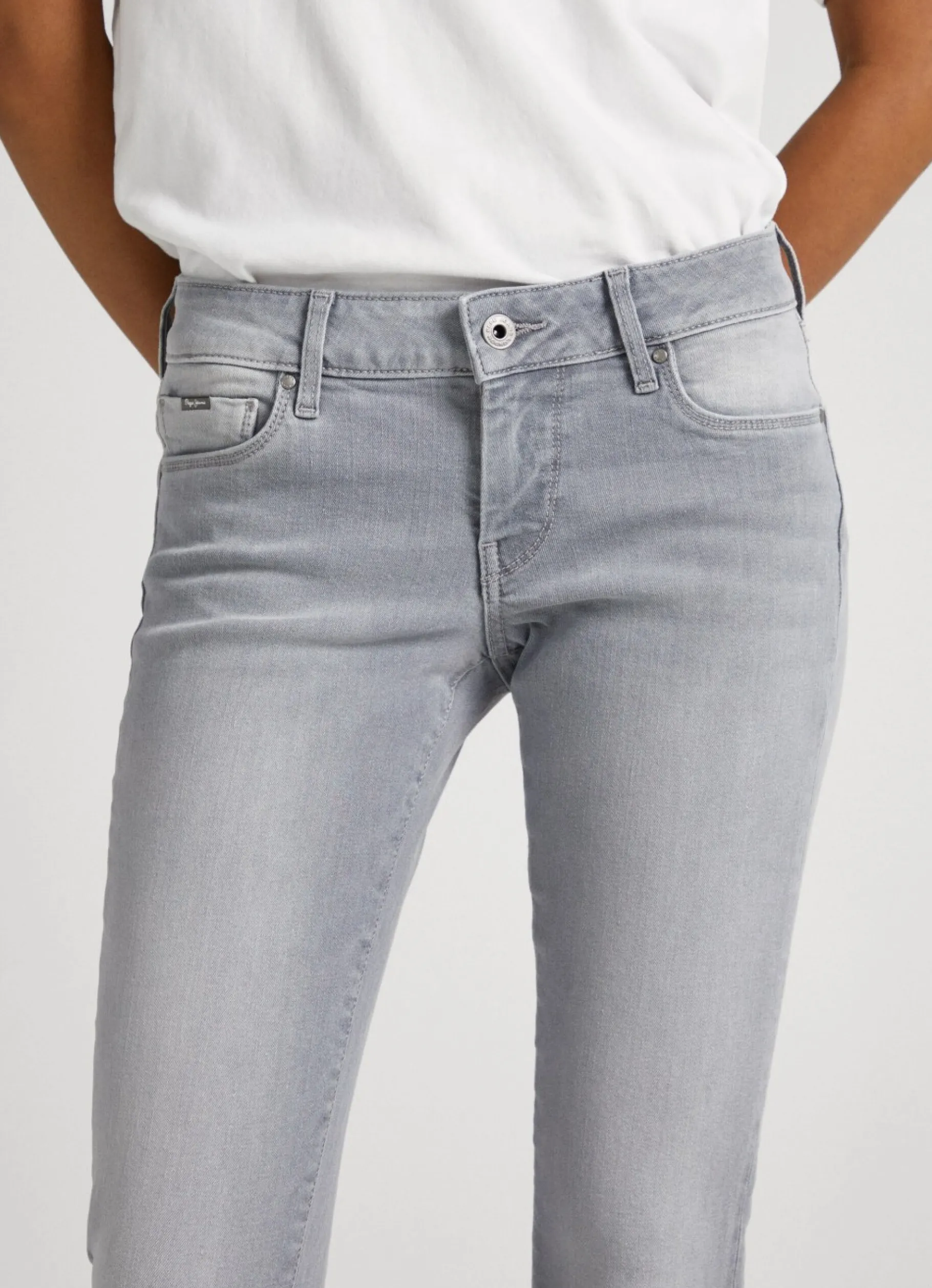 Women Pepe Jeans Soho Skinny Fit Mid-Rise Jeans