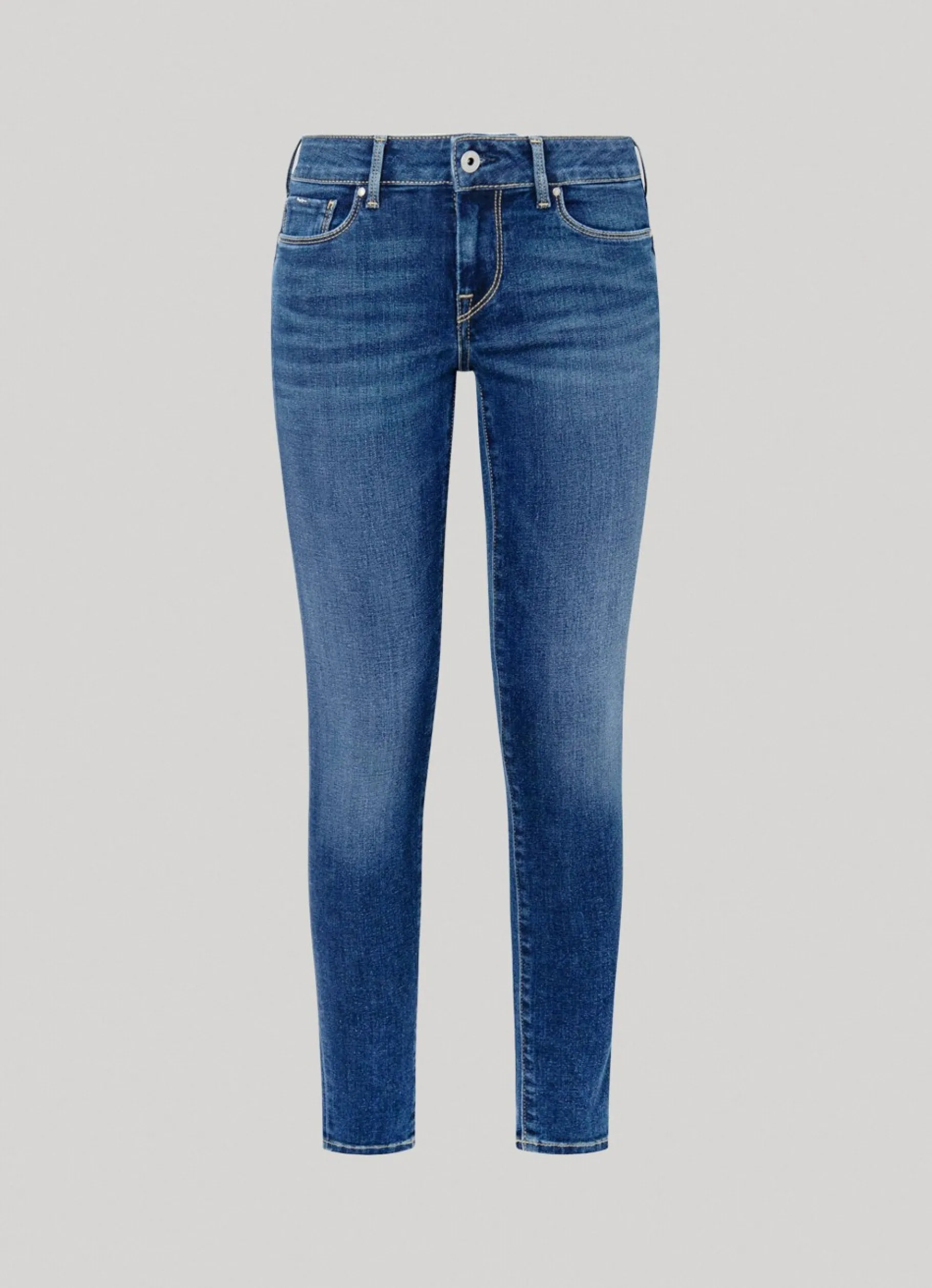 Women Pepe Jeans Soho Skinny Fit Mid-Rise Jeans