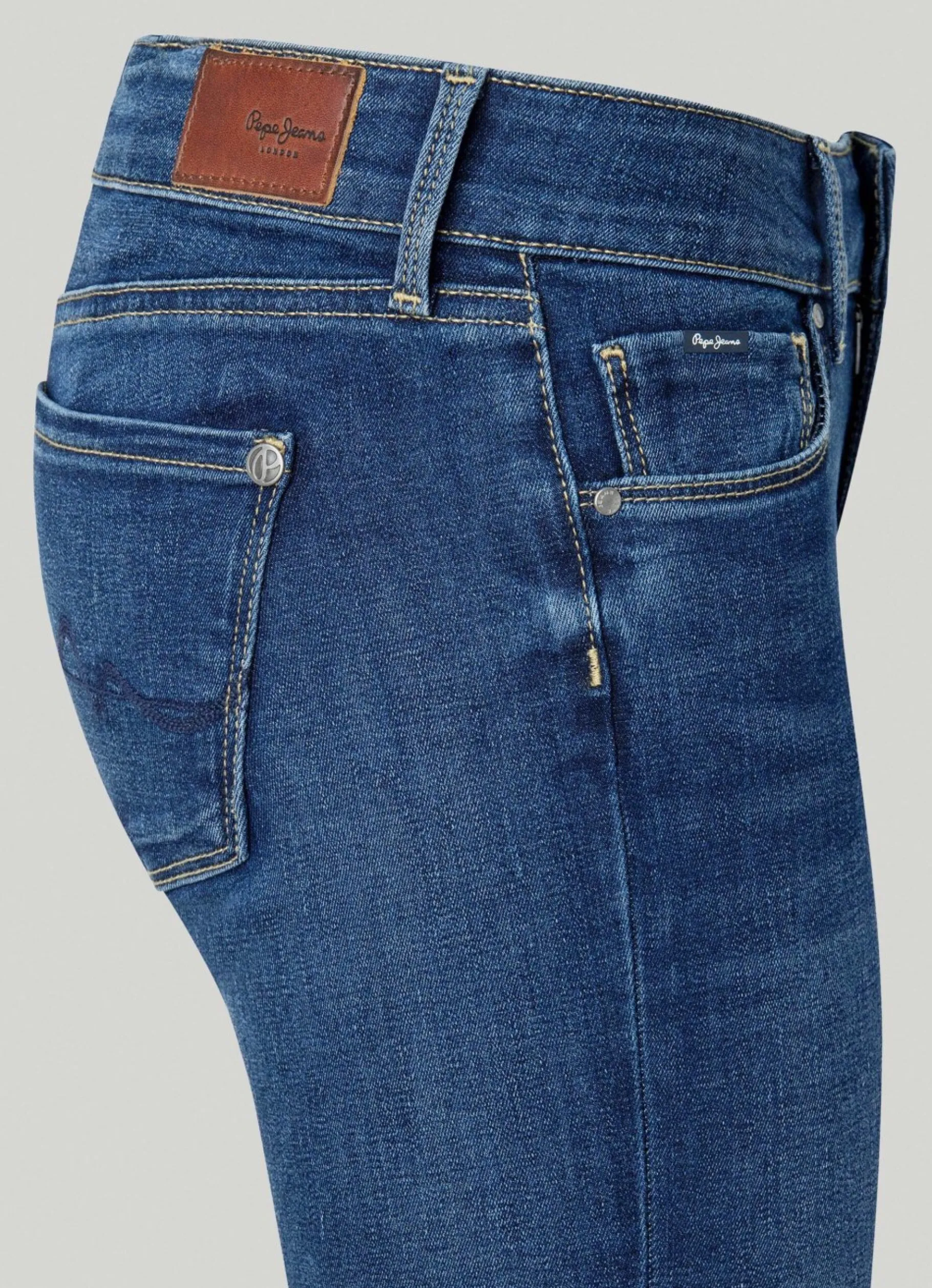 Women Pepe Jeans Soho Skinny Fit Mid-Rise Jeans