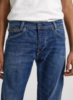 Men Pepe Jeans Spike Fit Mid-Rise Jeans