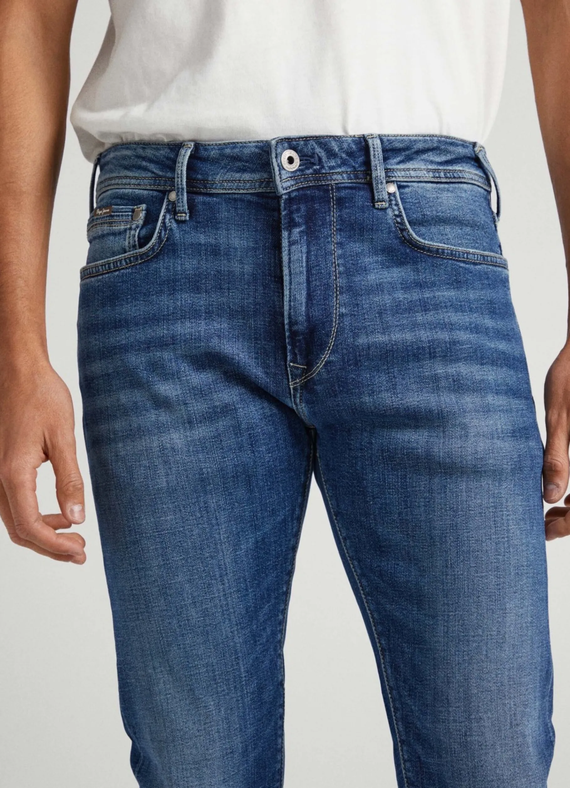 Men Pepe Jeans Stanley Fit Mid-Rise Jeans