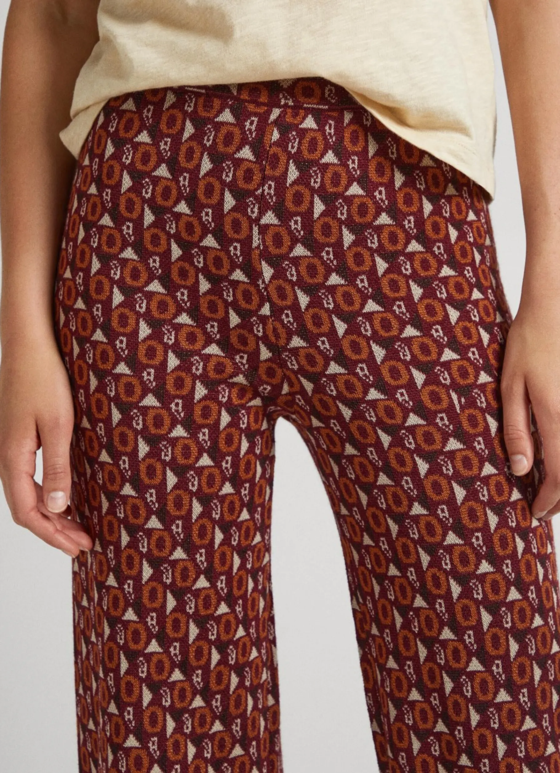 Women Pepe Jeans Straight Jacquard Trousers
