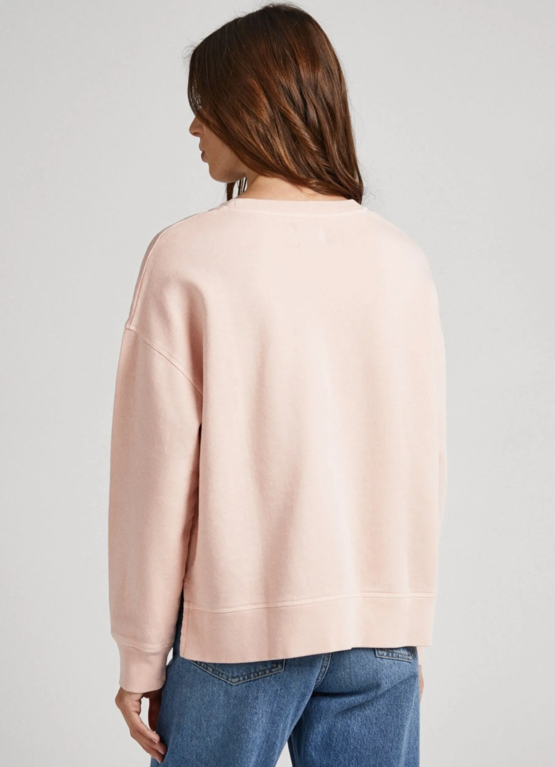 Women Pepe Jeans Strass Logo Cotton Sweatshirt