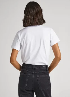 Women Pepe Jeans Strass Logo T-Shirt