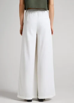 Women Pepe Jeans Stretch Twill Palazzo Trousers