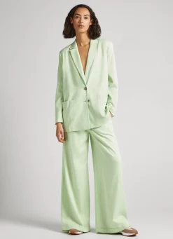 Women Pepe Jeans Stretch Twill Palazzo Trousers