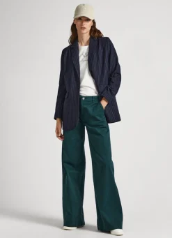 Women Pepe Jeans Stretch Twill Palazzo Trousers