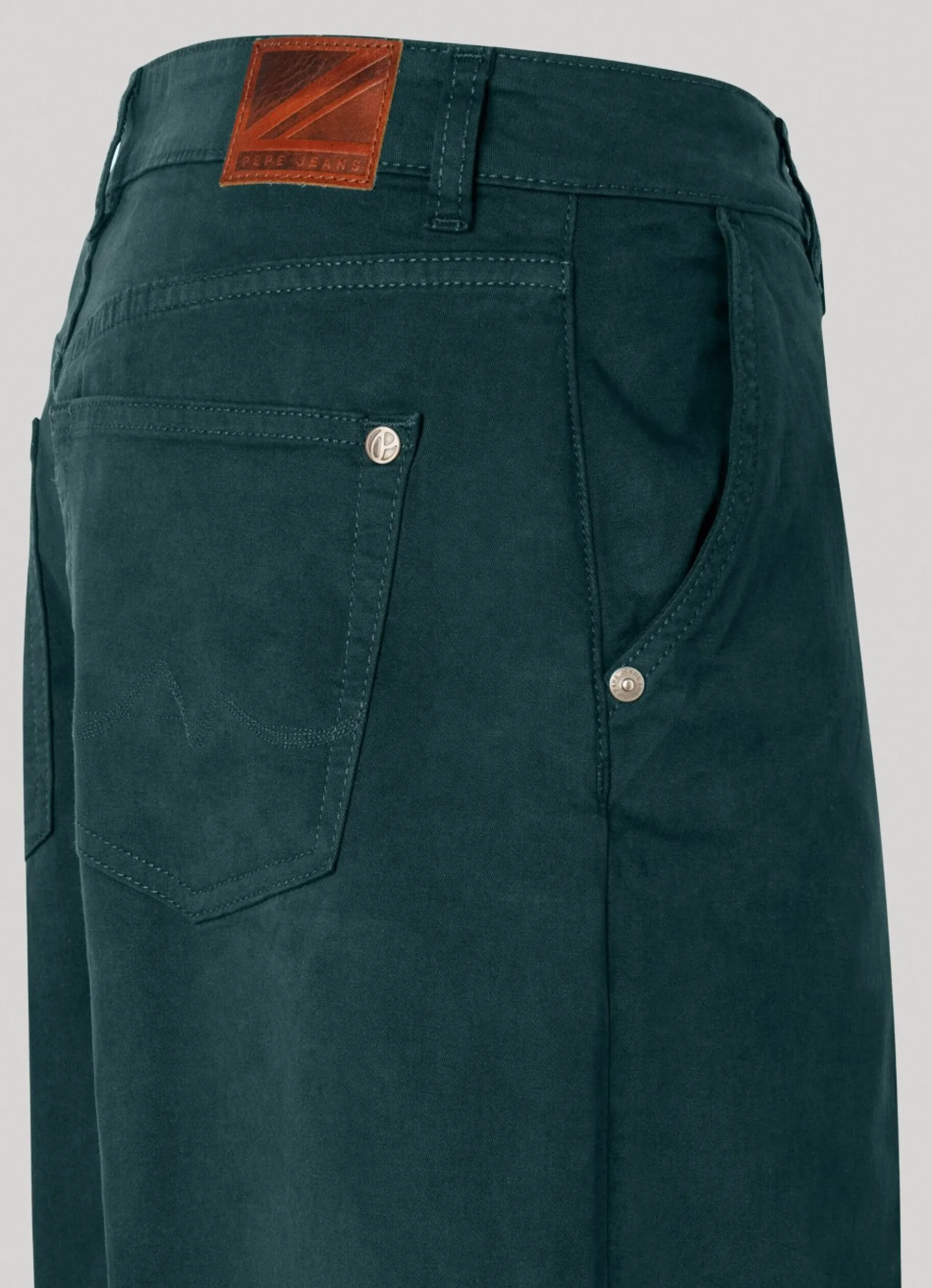 Women Pepe Jeans Stretch Twill Palazzo Trousers