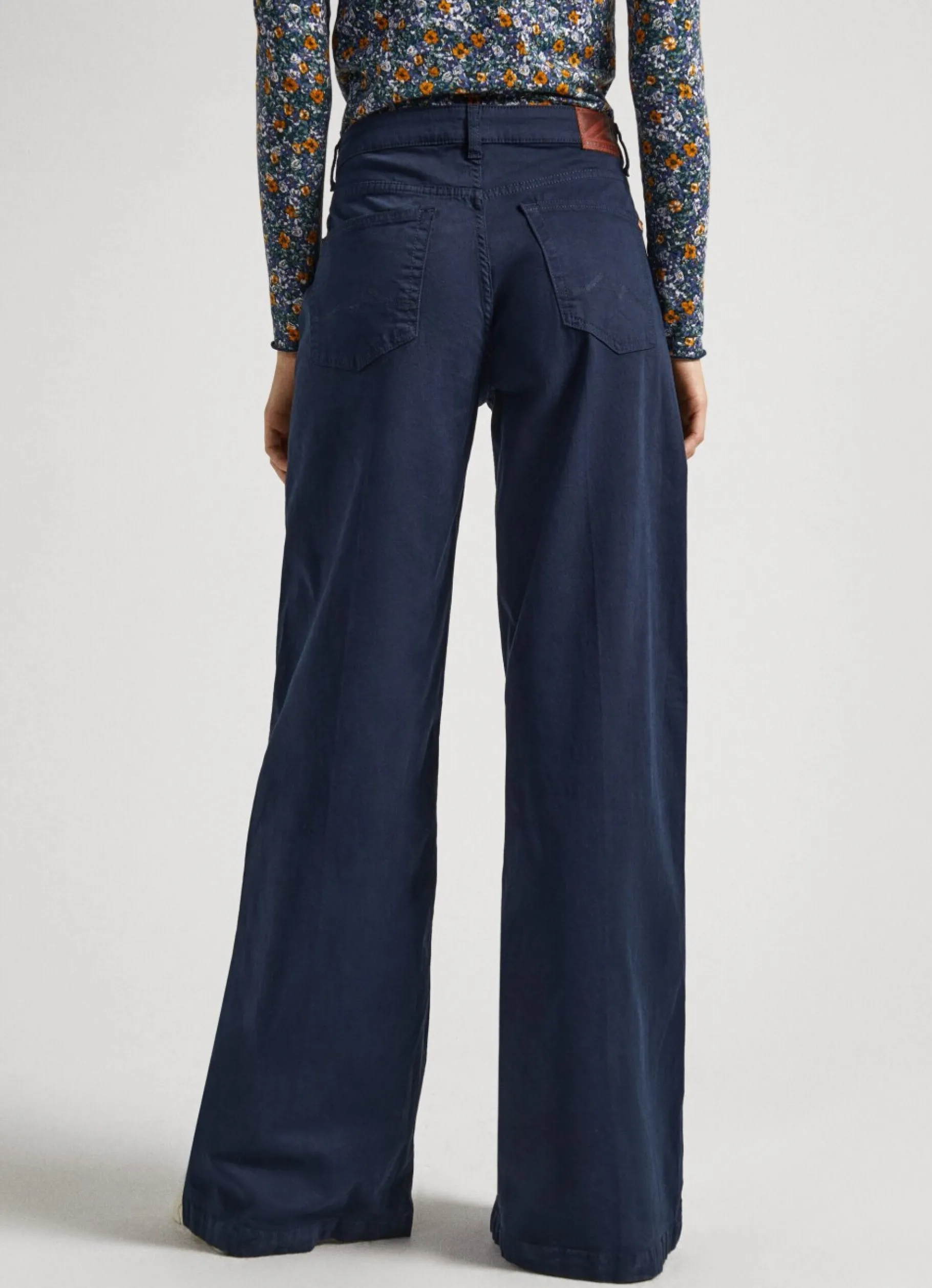 Women Pepe Jeans Stretch Twill Palazzo Trousers